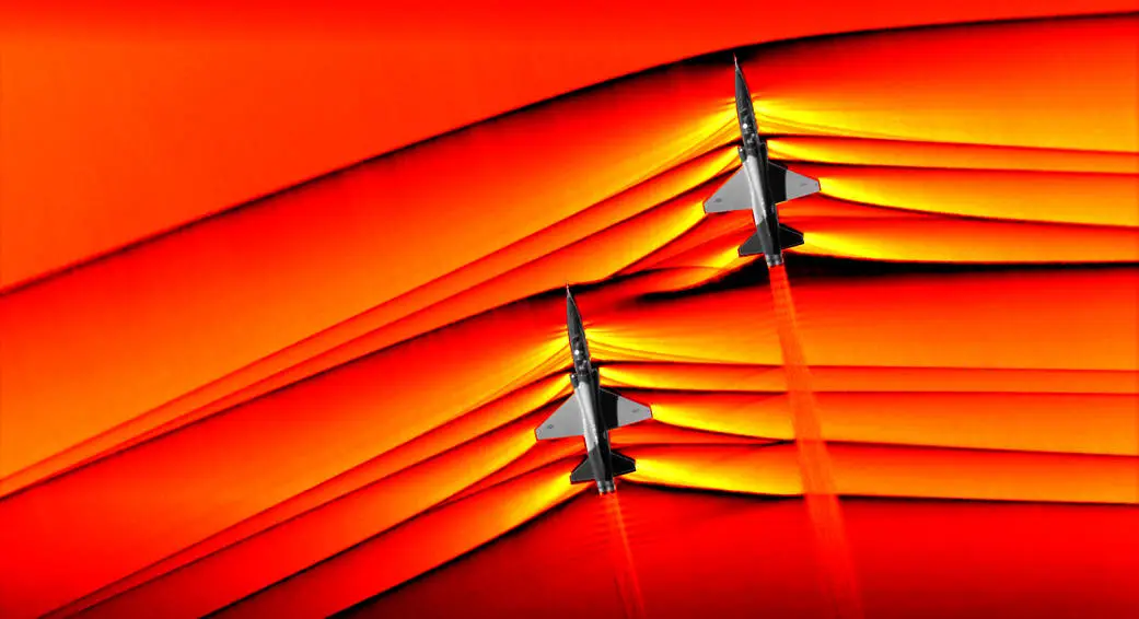 La NASA a utilisé la photographie schlieren pour capturer des images air-air révolutionnaires illustrant l'interaction des ondes de choc générées par les avions supersoniques T-38.