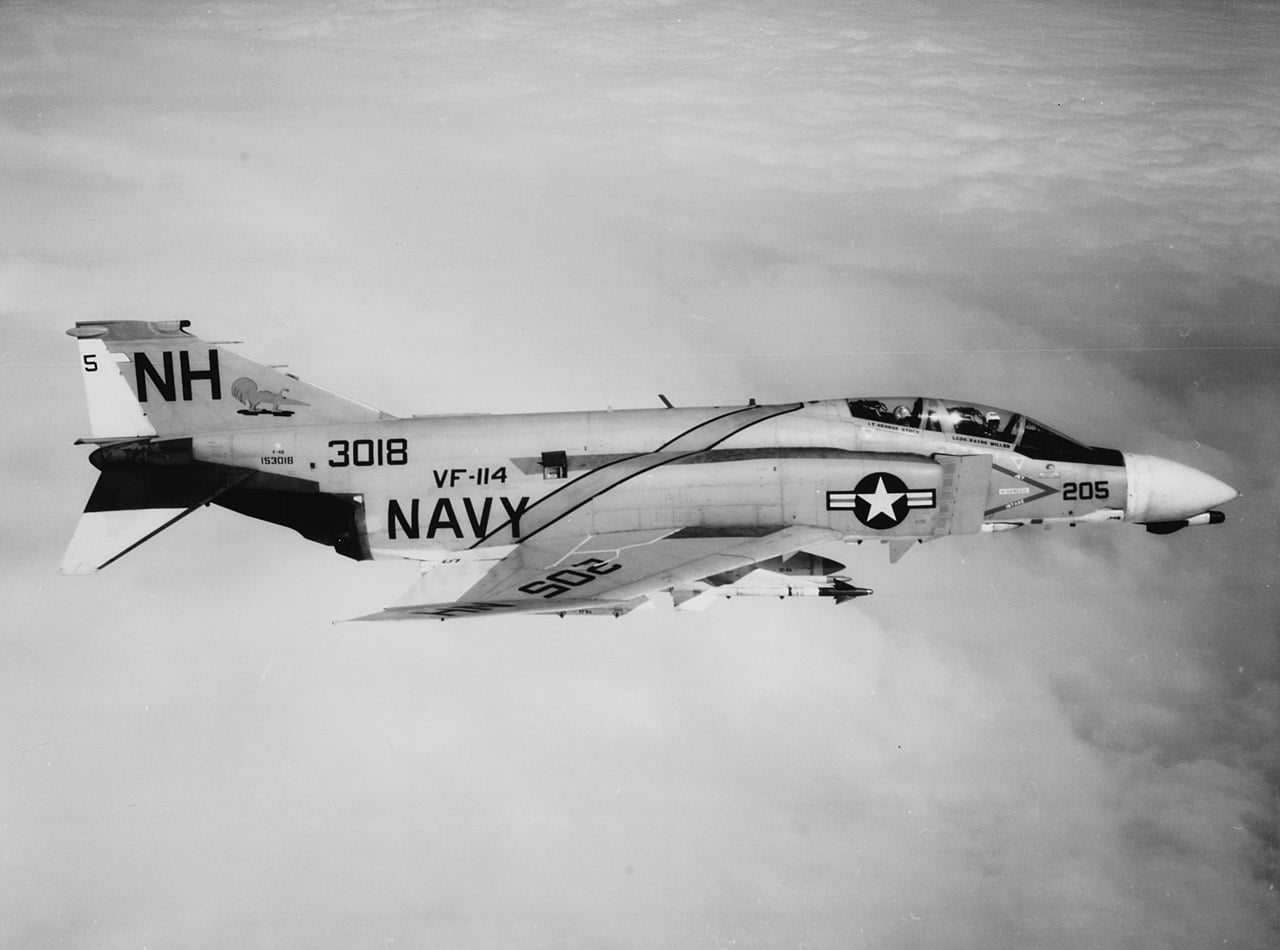 F-4 Phantom II fighter jet over Vietnam in 1968