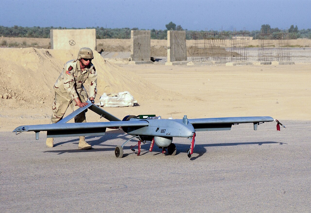 RQ-7 Shadow 200 military UAV drone in flight