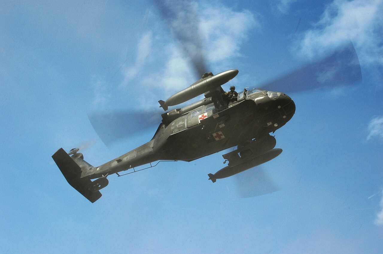 US Army UH-60 Black Hawk helicopter US Army UH-60 Black Hawk helicopter in flight