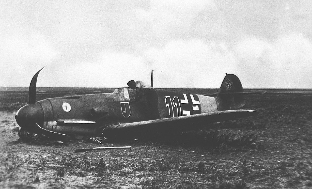Bf 109 F-2 of JG 52 after emergency landing in southern Russia, 1941-42