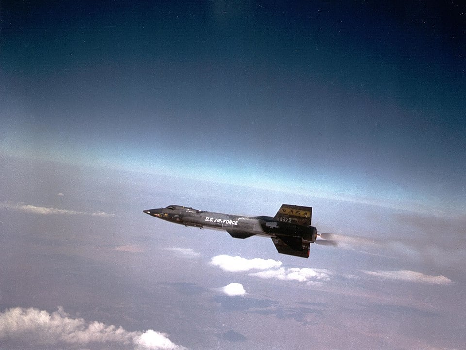 x15-mach6-featured North American X-15 rocket-powered research aircraft at the edge of space