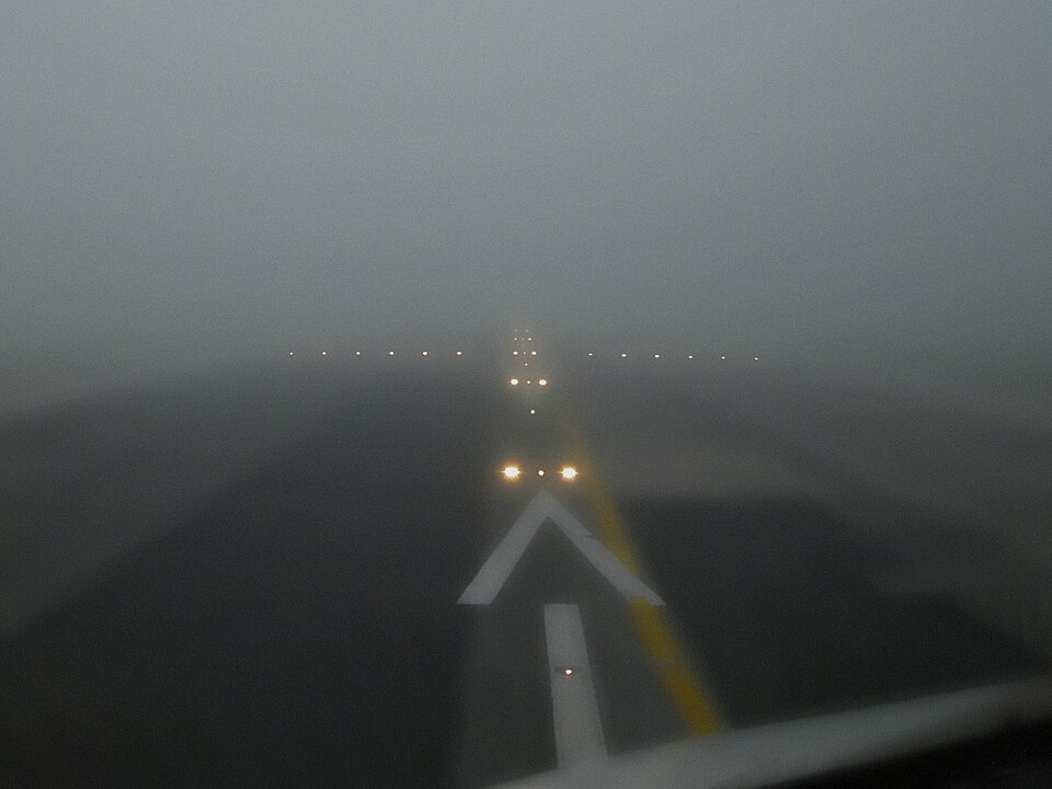 Runway touchdown zone markings at Lisbon airport