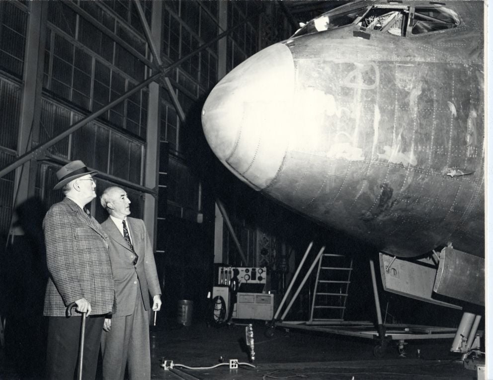 William Boeing Sr with Bill Allen and Boeing -80 / 707Bio Files Boeing 707 Dash 80 Prototype