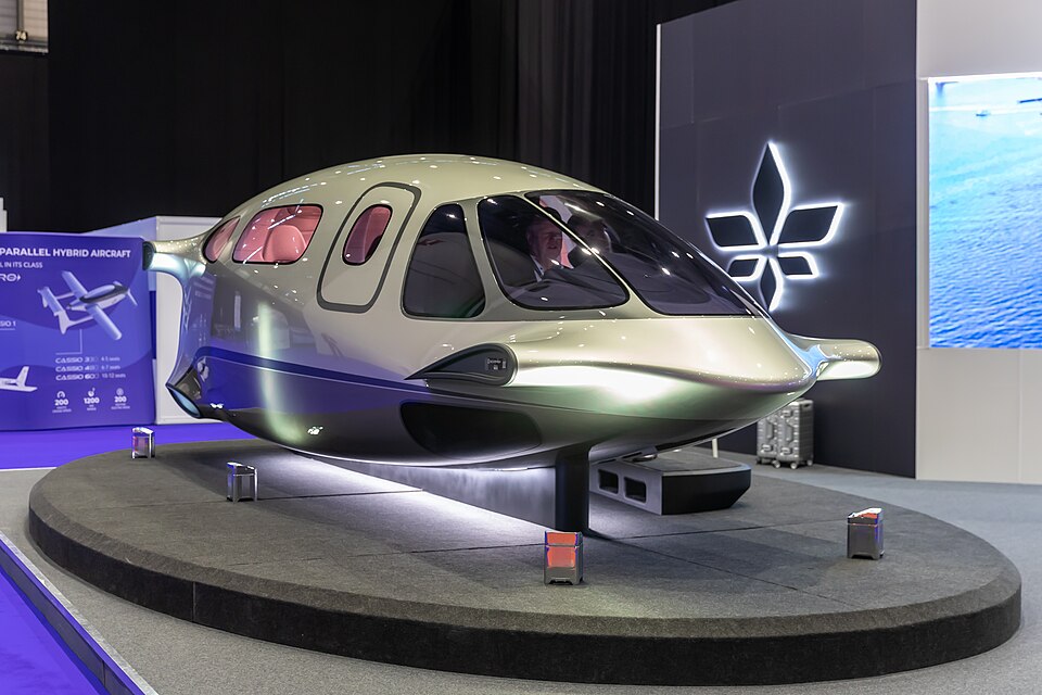 Lilium static demonstrator at EBACE 2023 at Palexpo, Le Grand-Saconnex Evtol Air Taxi Joby