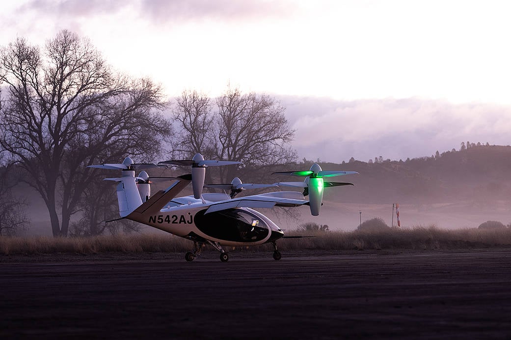 joby-evtol-nasa-dominio-público Aeronave eVTOL de Joby Aviation en Electric Flight Base cerca de Big Sur, California - Foto de dominio público de la NASA