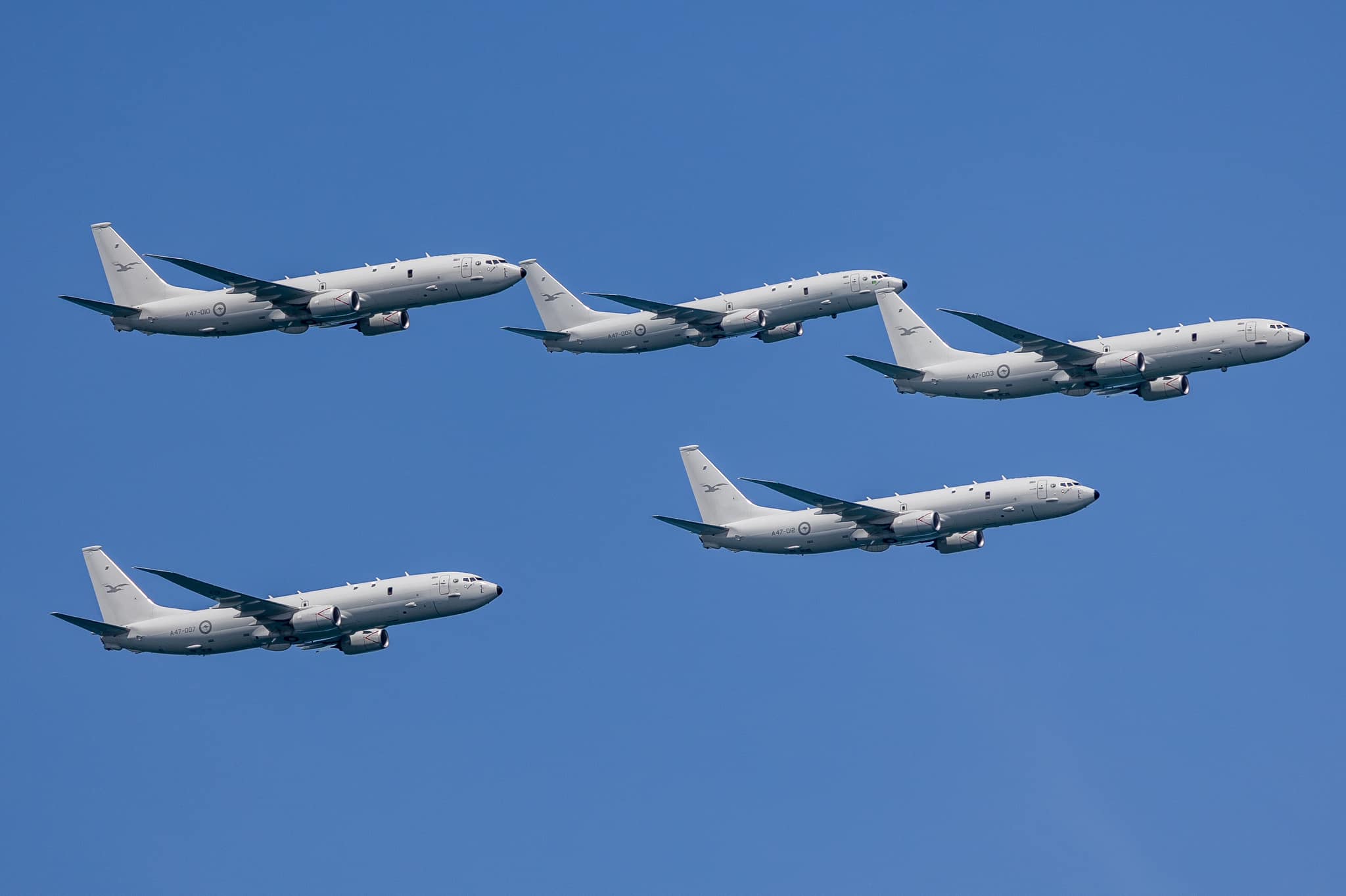 Aerei RAAF P-8A Poseidon presso la base RAAF di Edinburgh, Australia Meridionale. Foto: Ministero della Difesa australiano / Wikimedia Commons Aerei RAAF P-8A Poseidon presso la base RAAF di Edinburgh, Australia Meridionale. Foto: Ministero della Difesa australiano / Wikimedia Commons