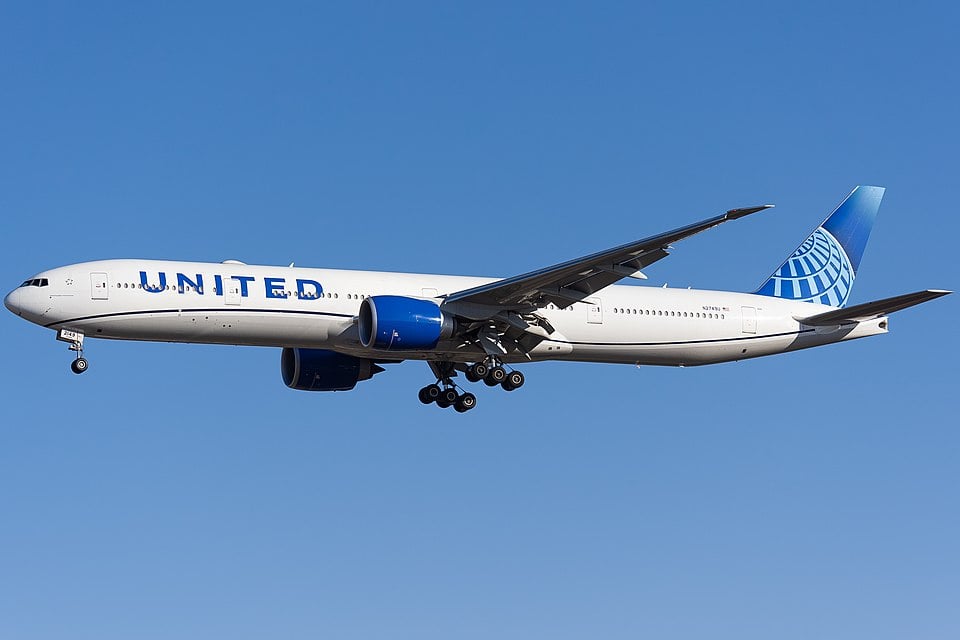 United Airlines aircraft at gate