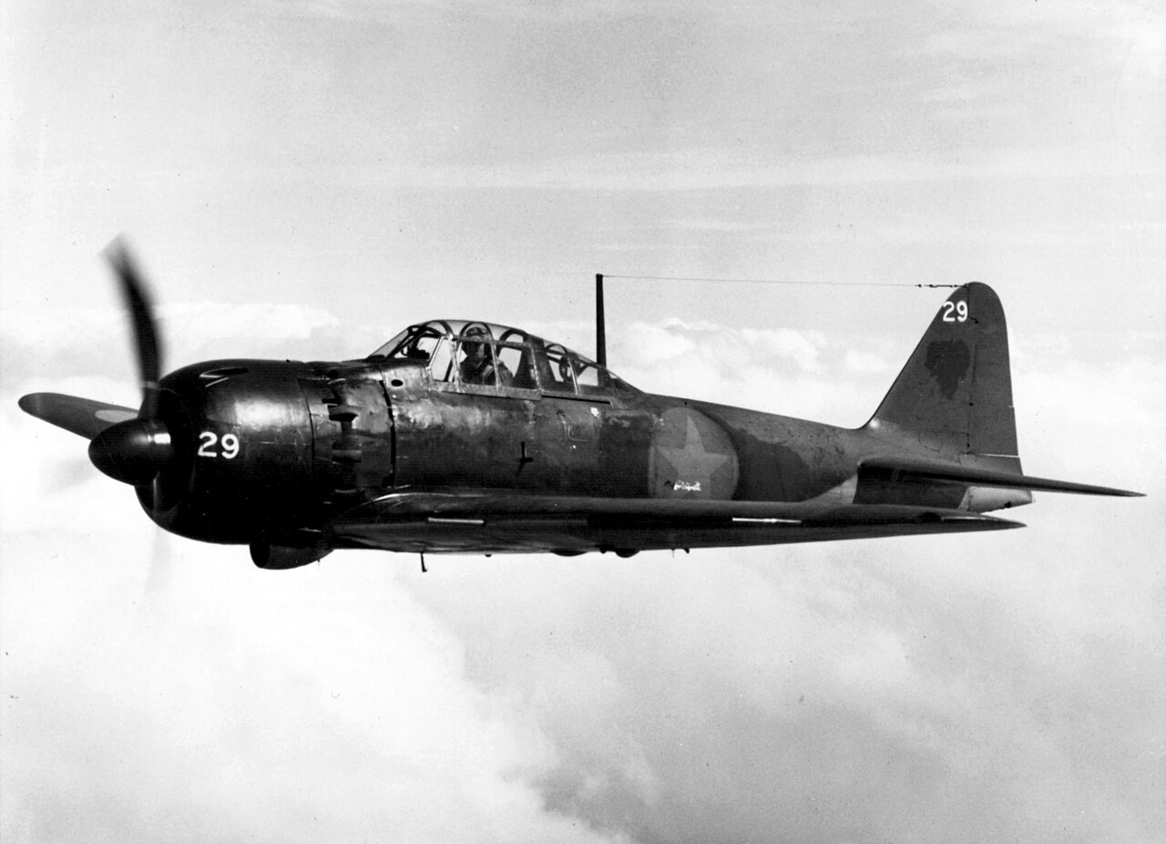 A Mitsubishi A6M Zero fighter in flight