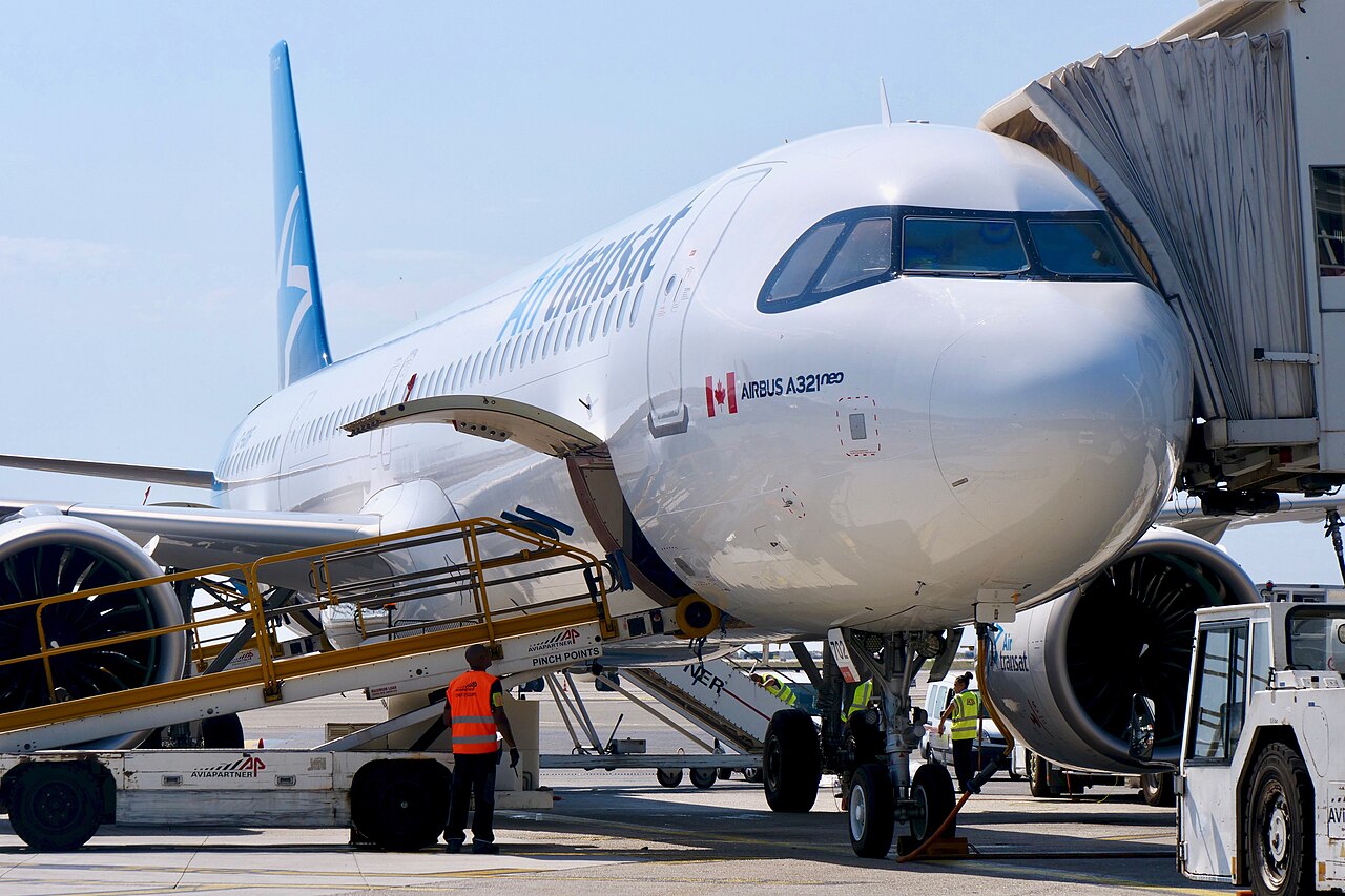 Ein Airbus A321LR von Air Transat, der Typ, der jetzt nonstop zwischen Montreal und Dakar fliegt.