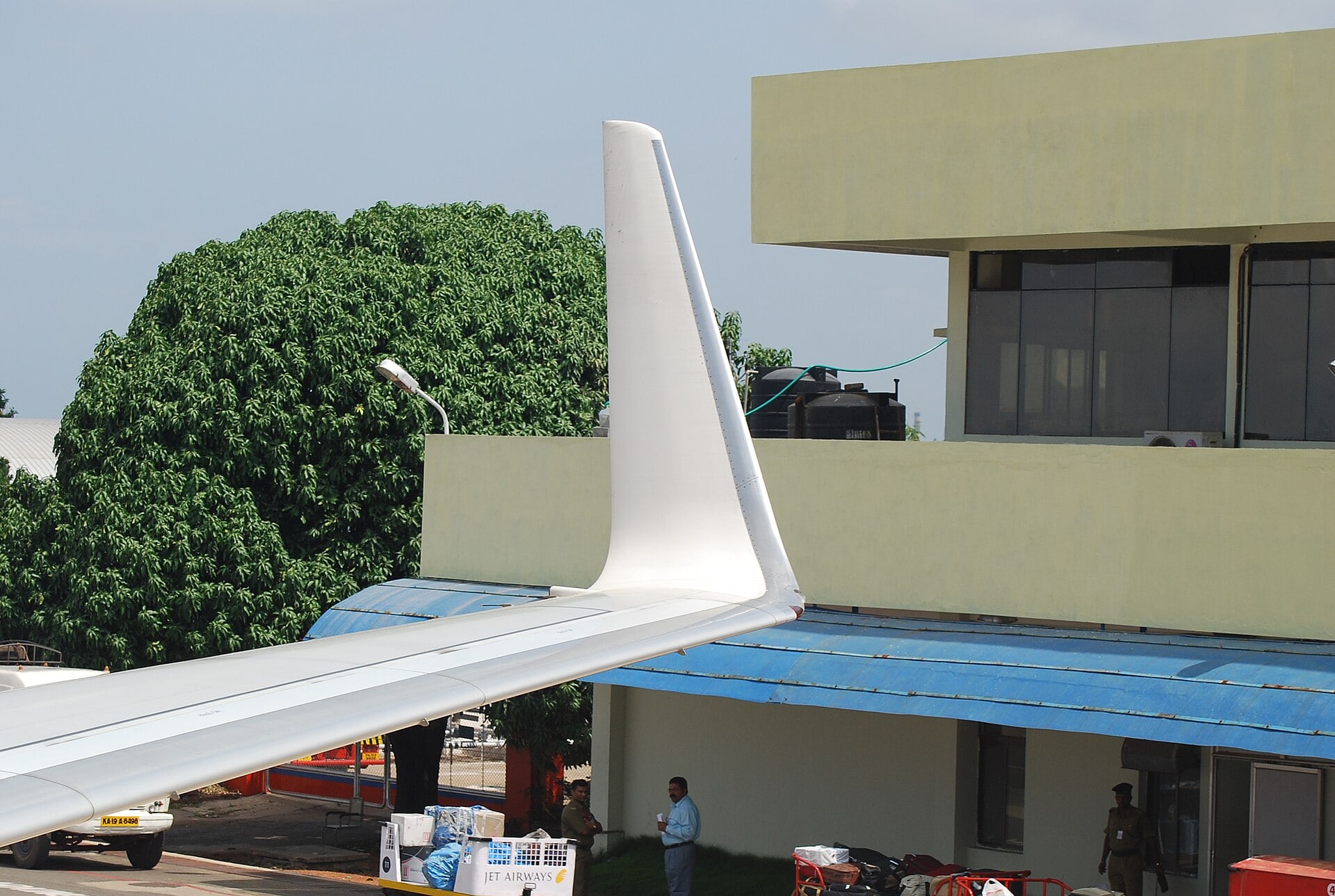 Nahaufnahme der Blended Winglets der Boeing 737