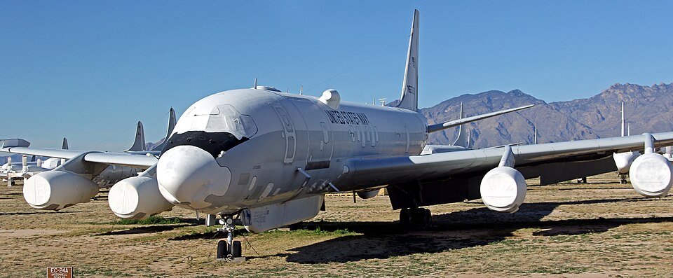 Rows of military aircraft at AMARG boneyard
