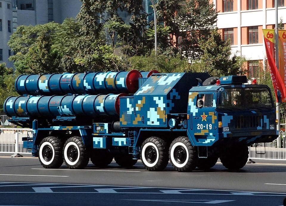 Chinese HQ-9 surface-to-air missile launcher