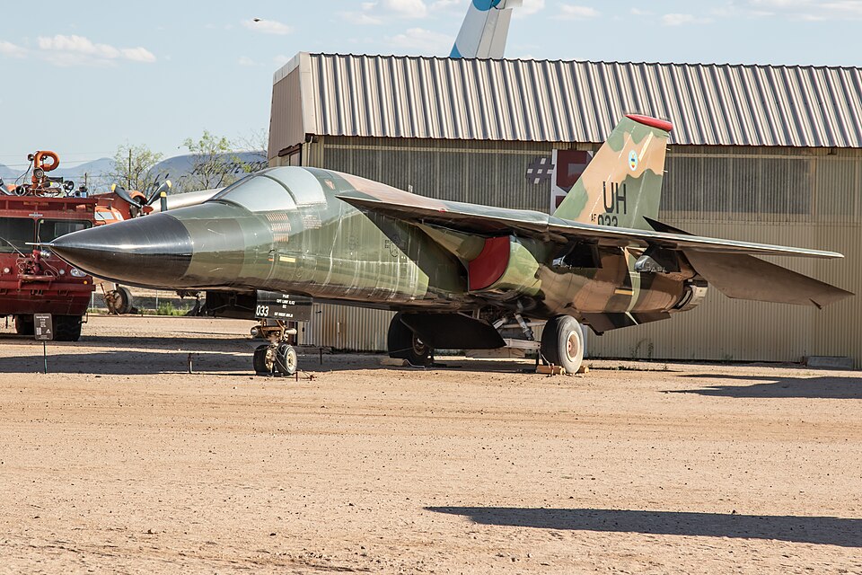 F-111 Aardvark with wings swept