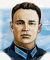 Retrato del piloto de pruebas Grigory Bakhchivandzhi
