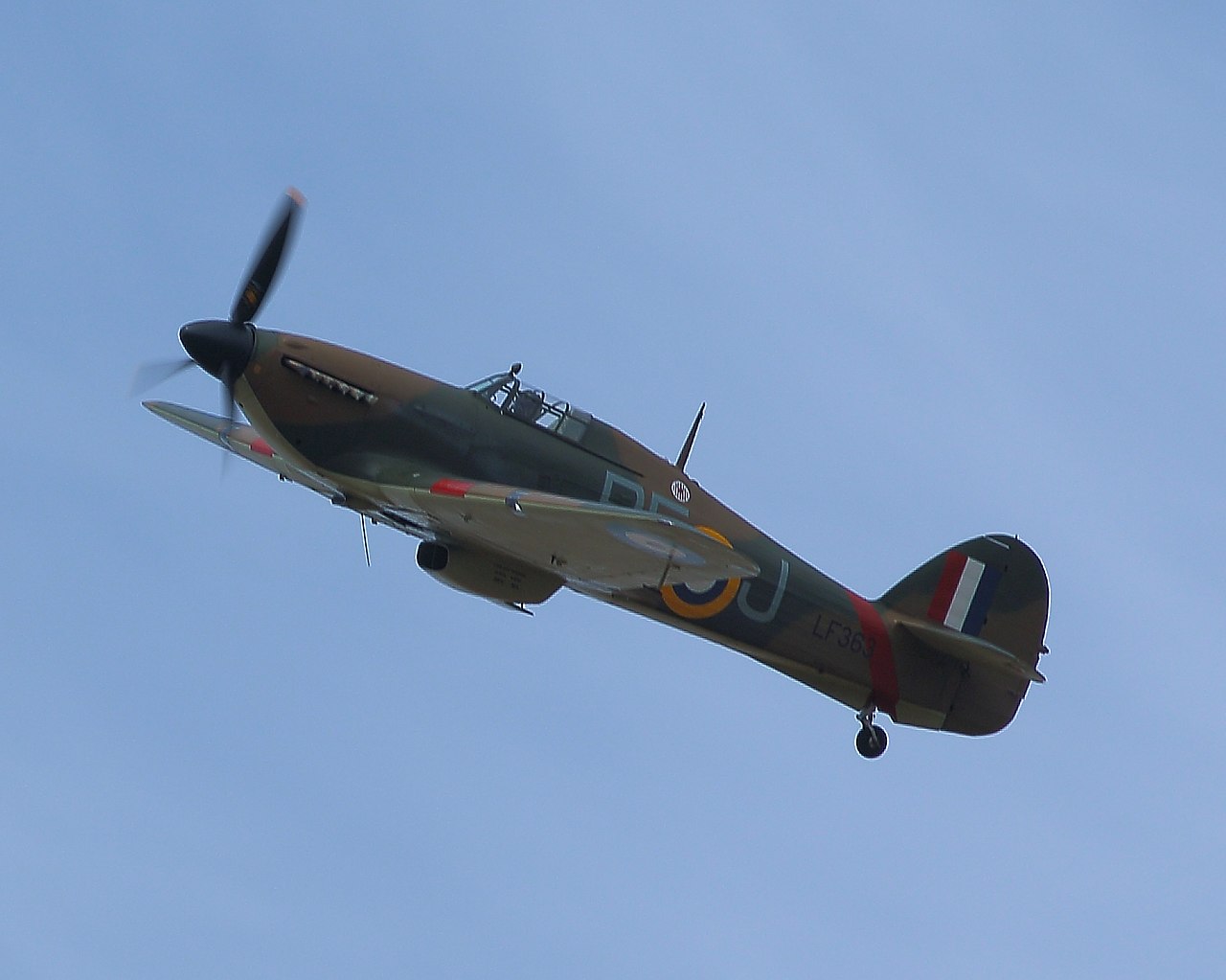 A Hawker Hurricane in RAF markings
