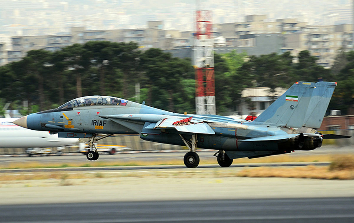 Avión iraní F-14 Tomcat en Mehrabad en 2013.