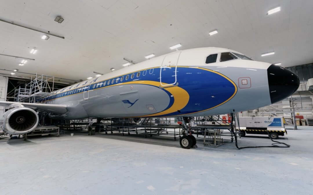 Lufthansa le puso un diseño de los años 50 a un avión moderno.