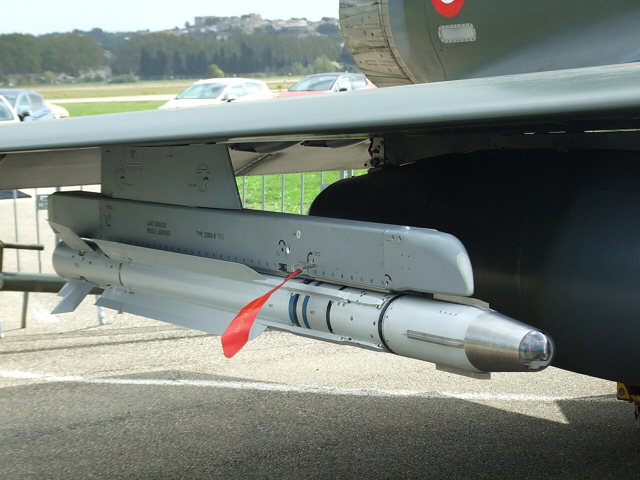 MBDA MICA air-to-air missile under a fighter wing