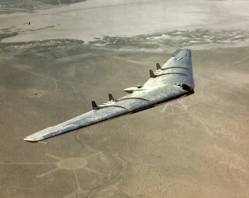 Northrop YB-49 on the ground at Muroc Army Air Field