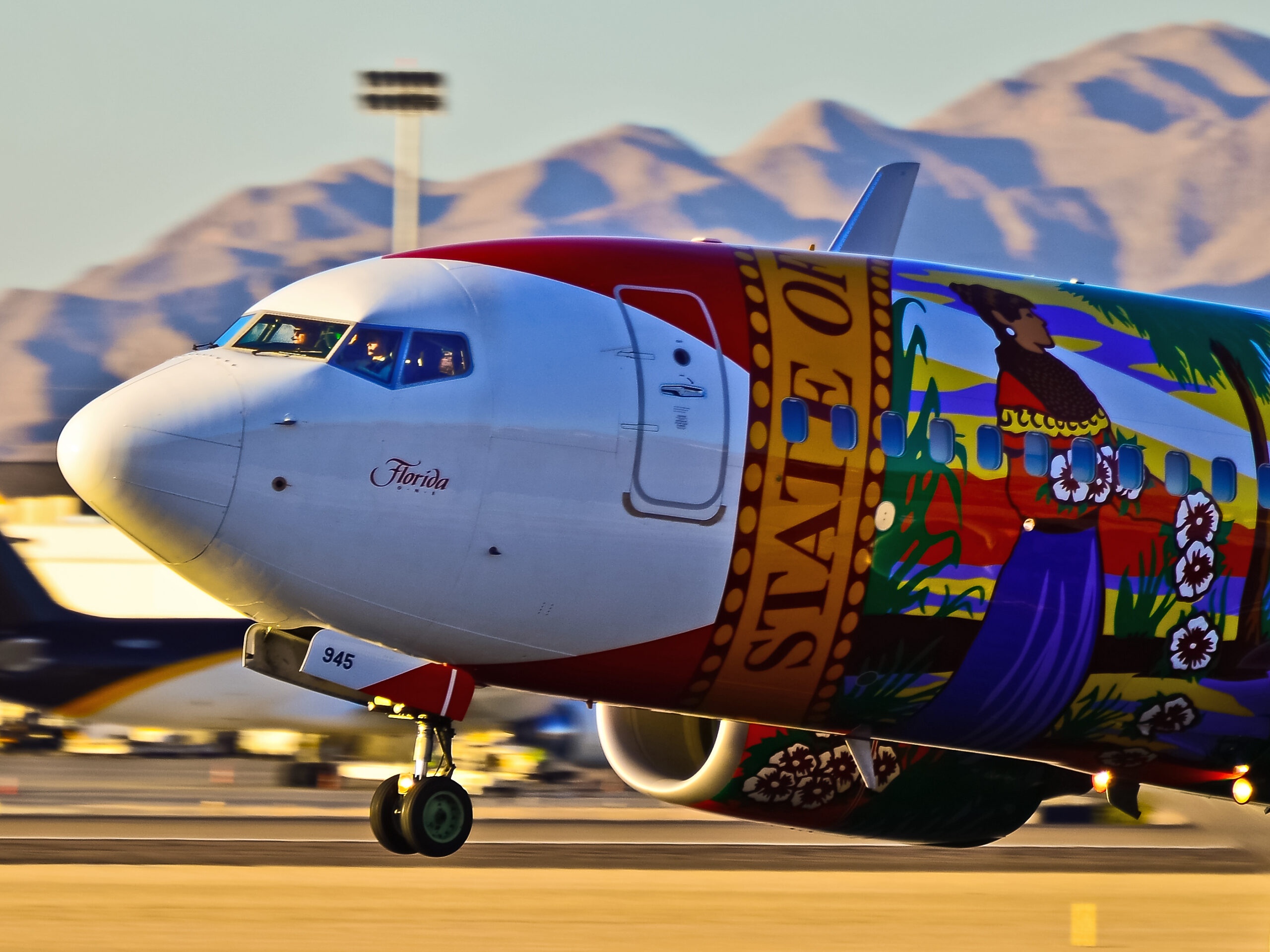 Southwest Airlines Boeing 737 in Florida One livery