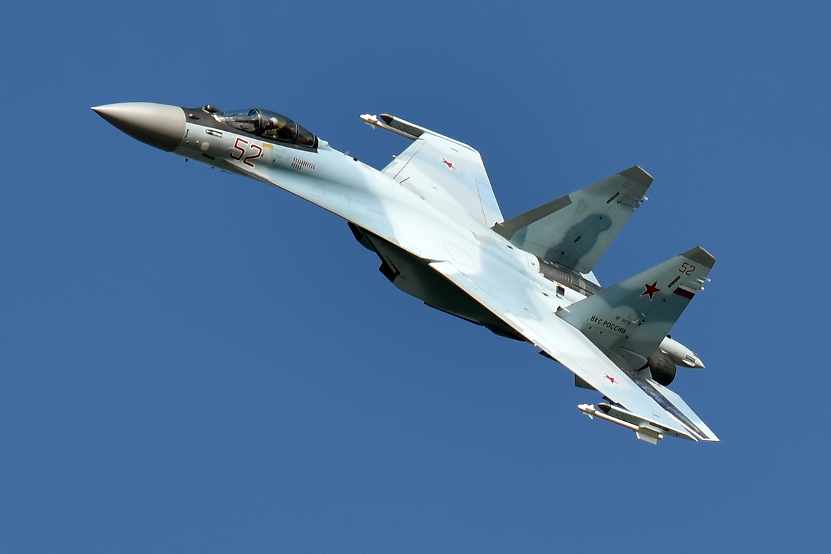 A Russian Su-35 Flanker-E fighter aircraft