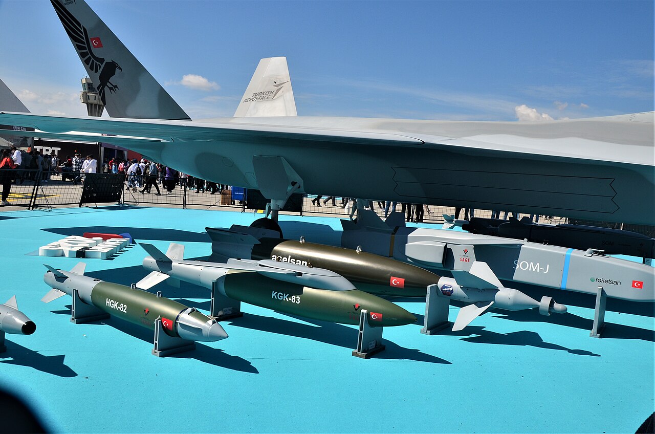 A full-scale model of Turkey’s TAI KAAN (TF-X) fifth-generation fighter