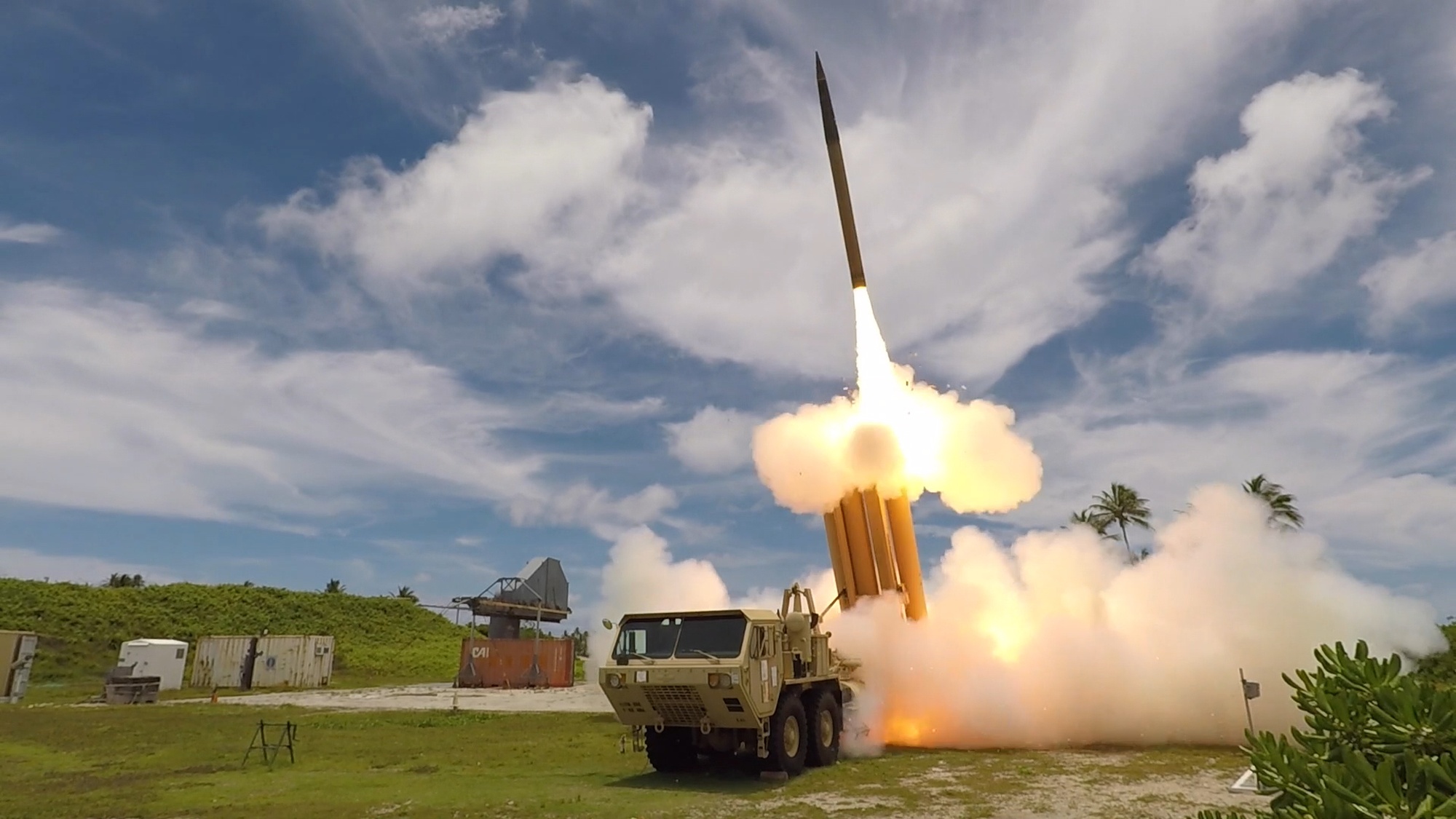 THAAD interceptor launch (FTT-23) A THAAD interceptor launches during Flight Test THAAD-23
