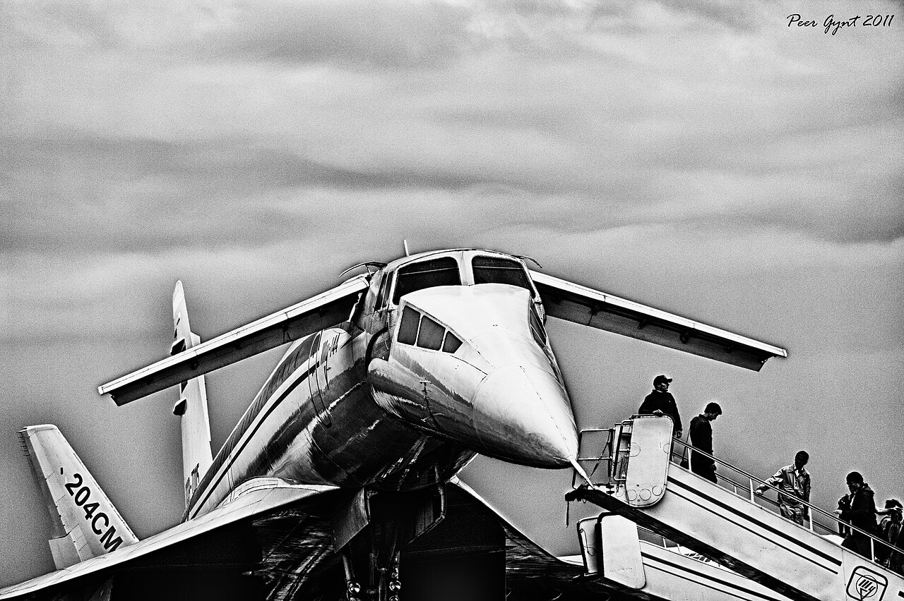 El Tupolev Tu-144, el avión de pasajeros supersónico soviético apodado Konkordski