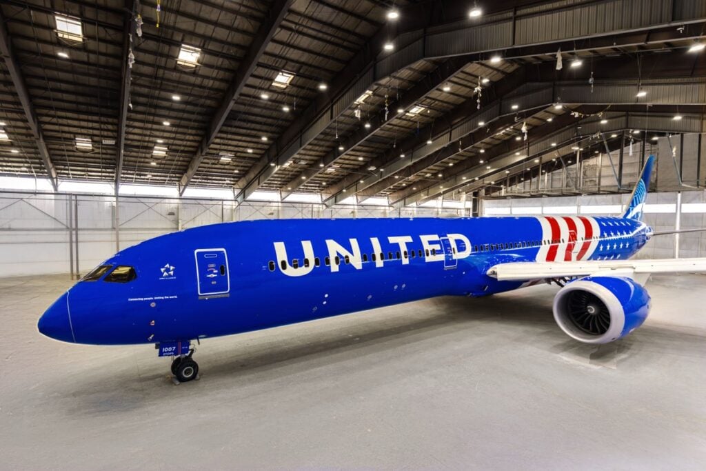 United Airlines Stars and Stripes 787-10 America250 livery United Airlines Boeing 787-10 in the Stars and Stripes America250 livery