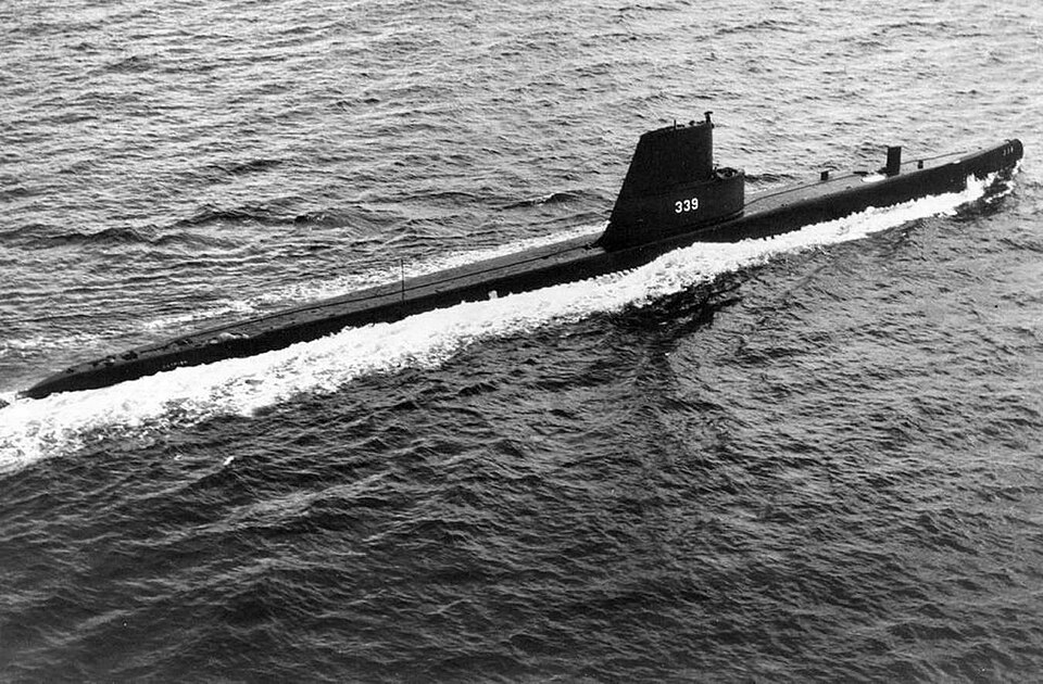 USS Catfish, later renamed ARA Santa Fe (S-21) — the Argentine submarine caught on the surface near South Georgia