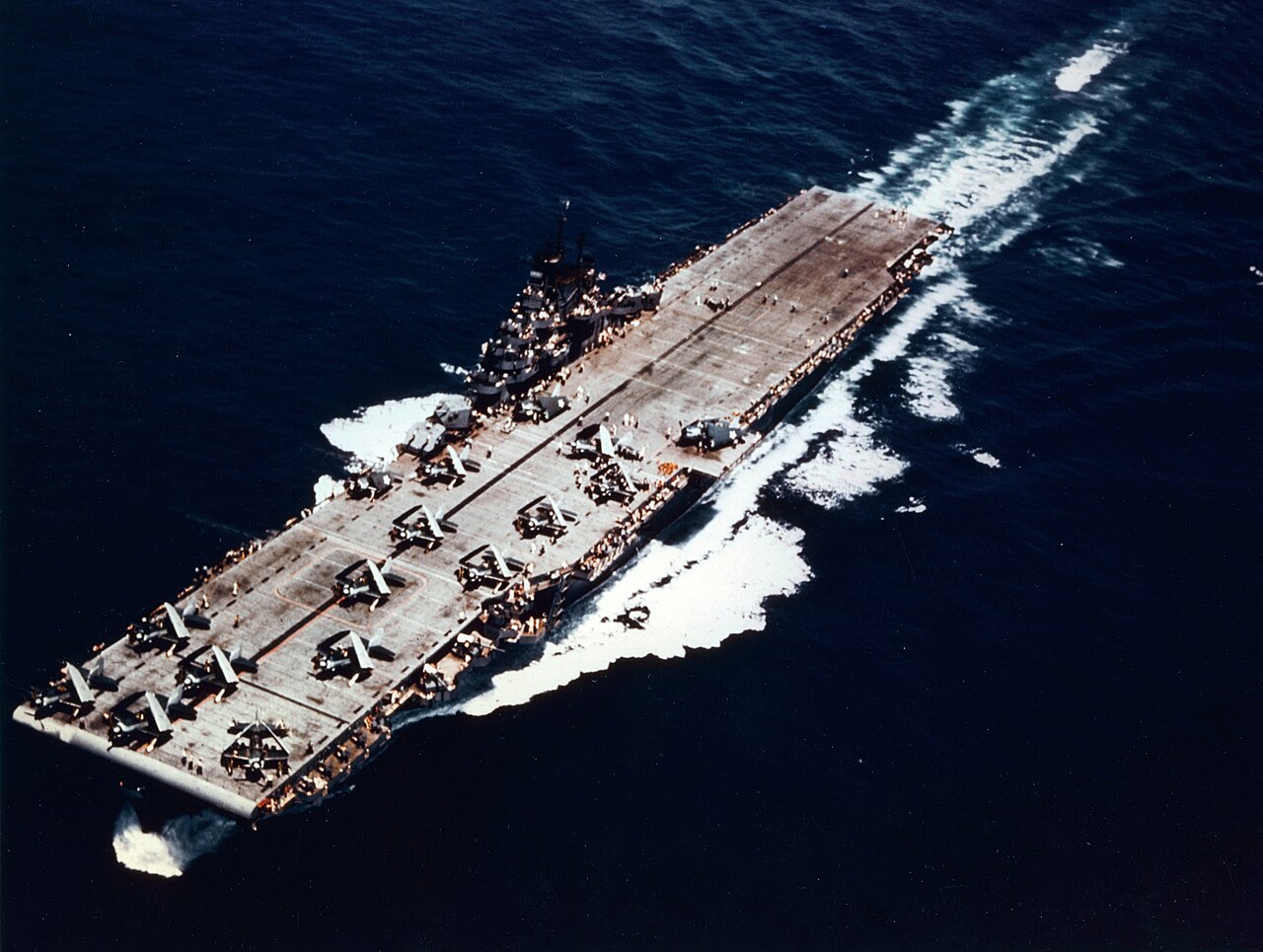 The aircraft carrier USS Yorktown (CV-10)