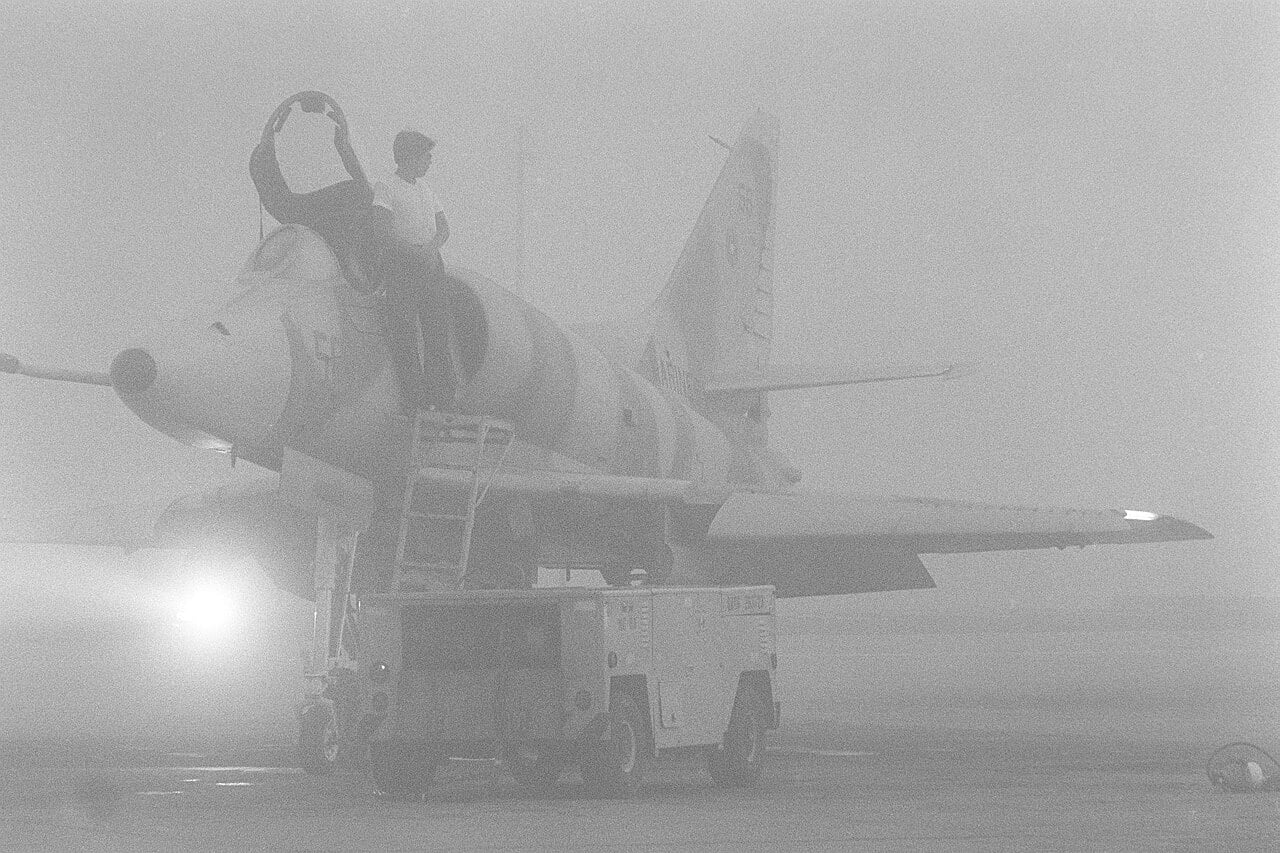 Eine A-4 Skyhawk auf der NAS Miramar