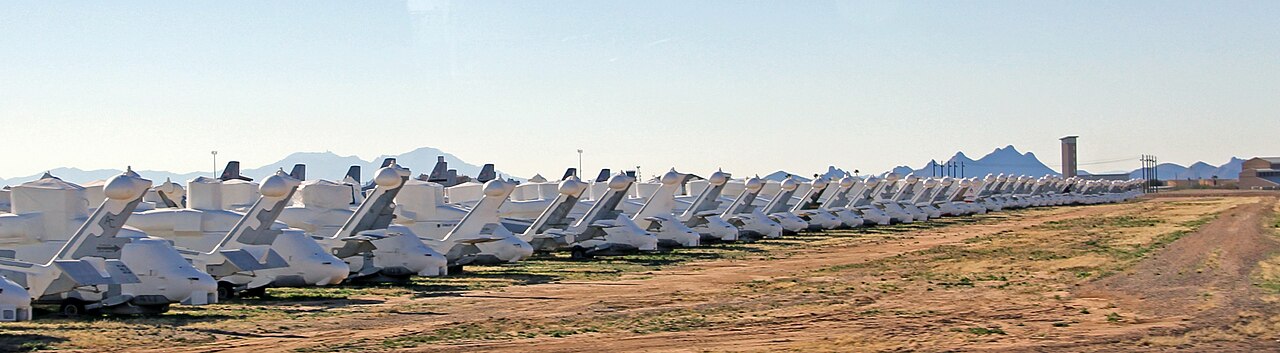 Aircraft in storage at the AMARG boneyard, Tucson