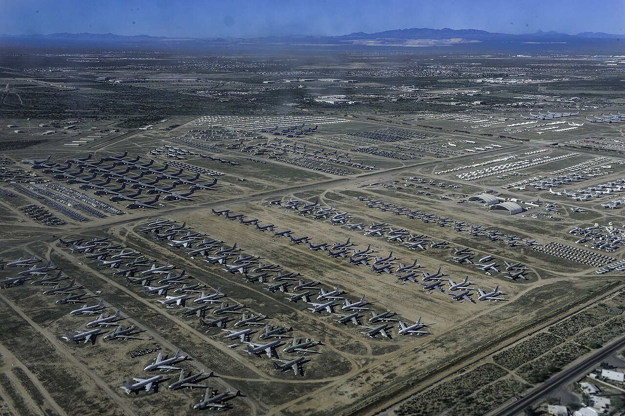 AMARG at Davis-Monthan Air Force Base from the air, 2015