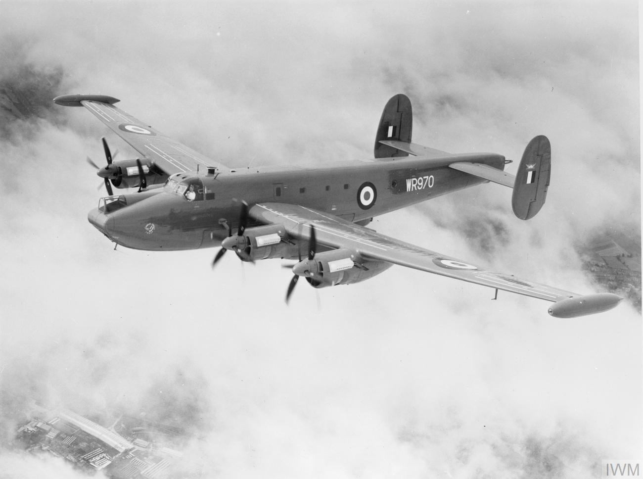 An Avro Shackleton MR.3 maritime patrol aircraft in flight