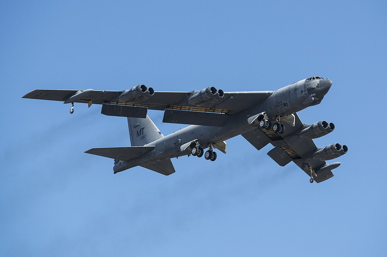 B-52H Stratofortress taking off after being taken out of storage