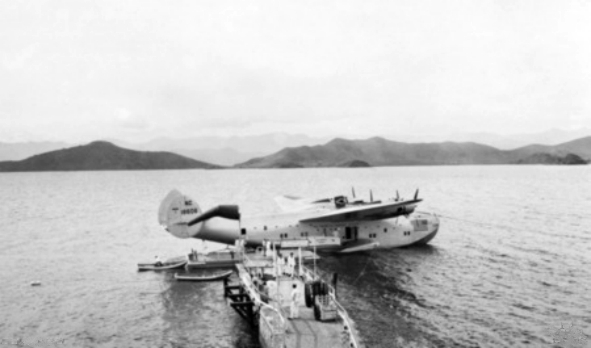 Un Boeing 314 Clipper a Nouméa nel 1941.