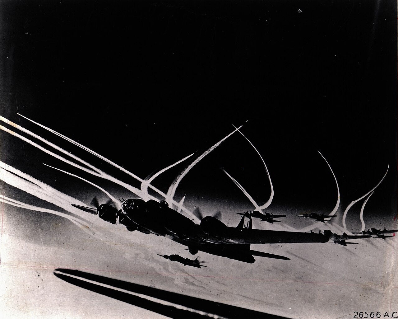 Boeing B-17F Flying Fortresses in flight