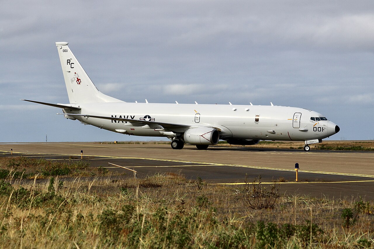 Avion de patrouille maritime Boeing P-8A Poseidon Un avion de patrouille maritime Boeing P-8A Poseidon en vol