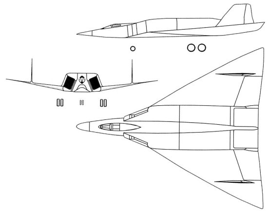 Diagrama conceptual del Convair Kingfish