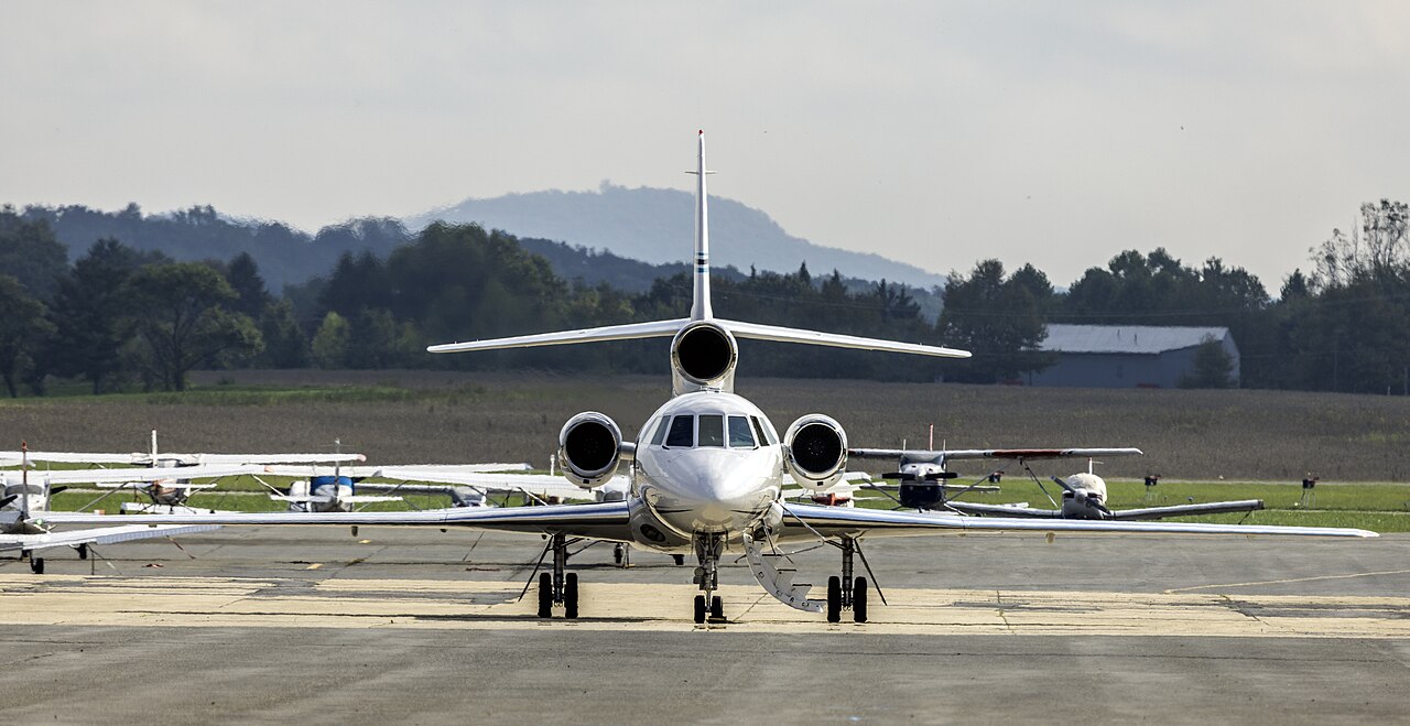 A Dassault Falcon 50 trijet of the type involved