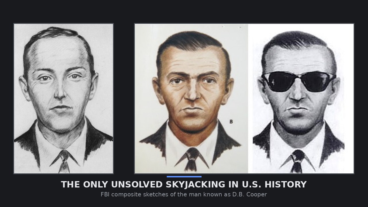 FBI composite sketches of D.B. Cooper