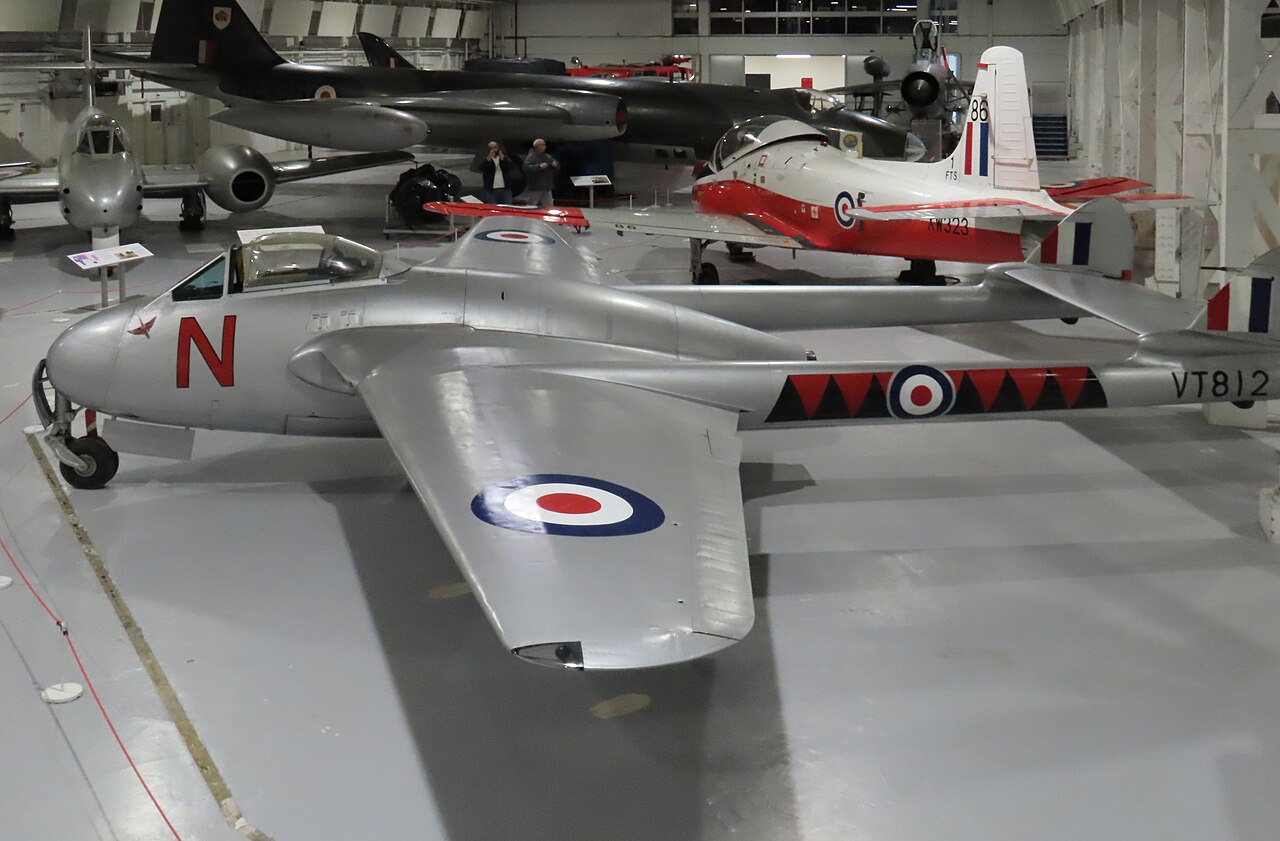 Eine im RAF Museum erhaltene de Havilland Vampire