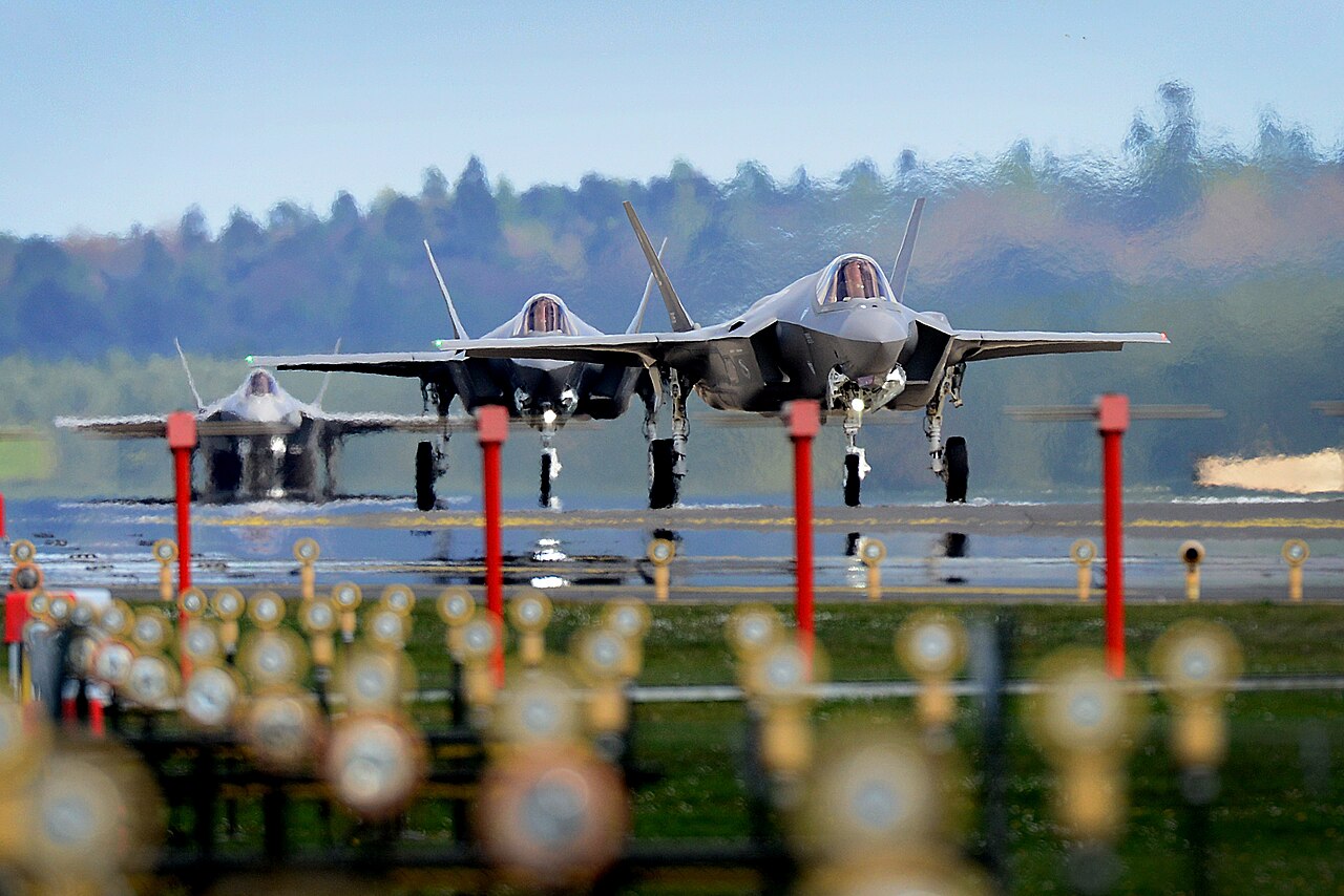 Avions F-35A Lightning II à la base aérienne de Lakenheath