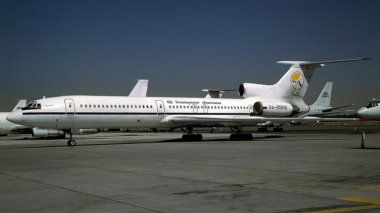 Tupolev Tu-154, ein Verkehrsflugzeug des Typs, der in die Luftkollision bei Überlingen verwickelt war