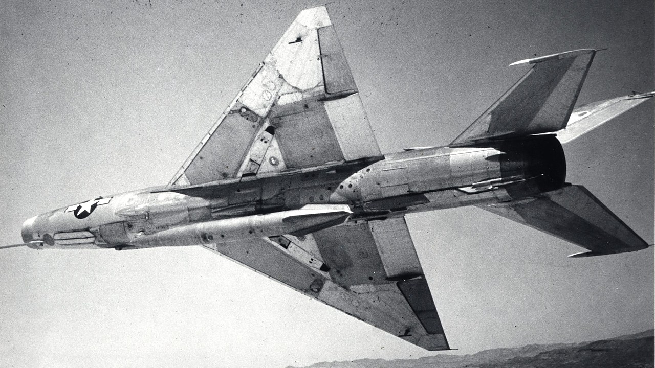 MiG-21 in US markings from the secret Constant Peg Red Eagles squadron over Nevada