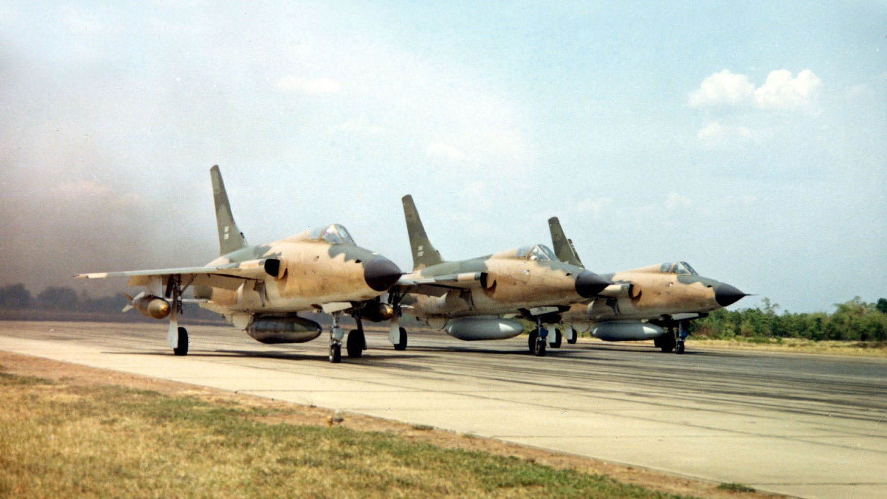 f105-thud-takeoff-1966-featured Republic F-105 Thunderchief taking off during Operation Rolling Thunder, 1966
