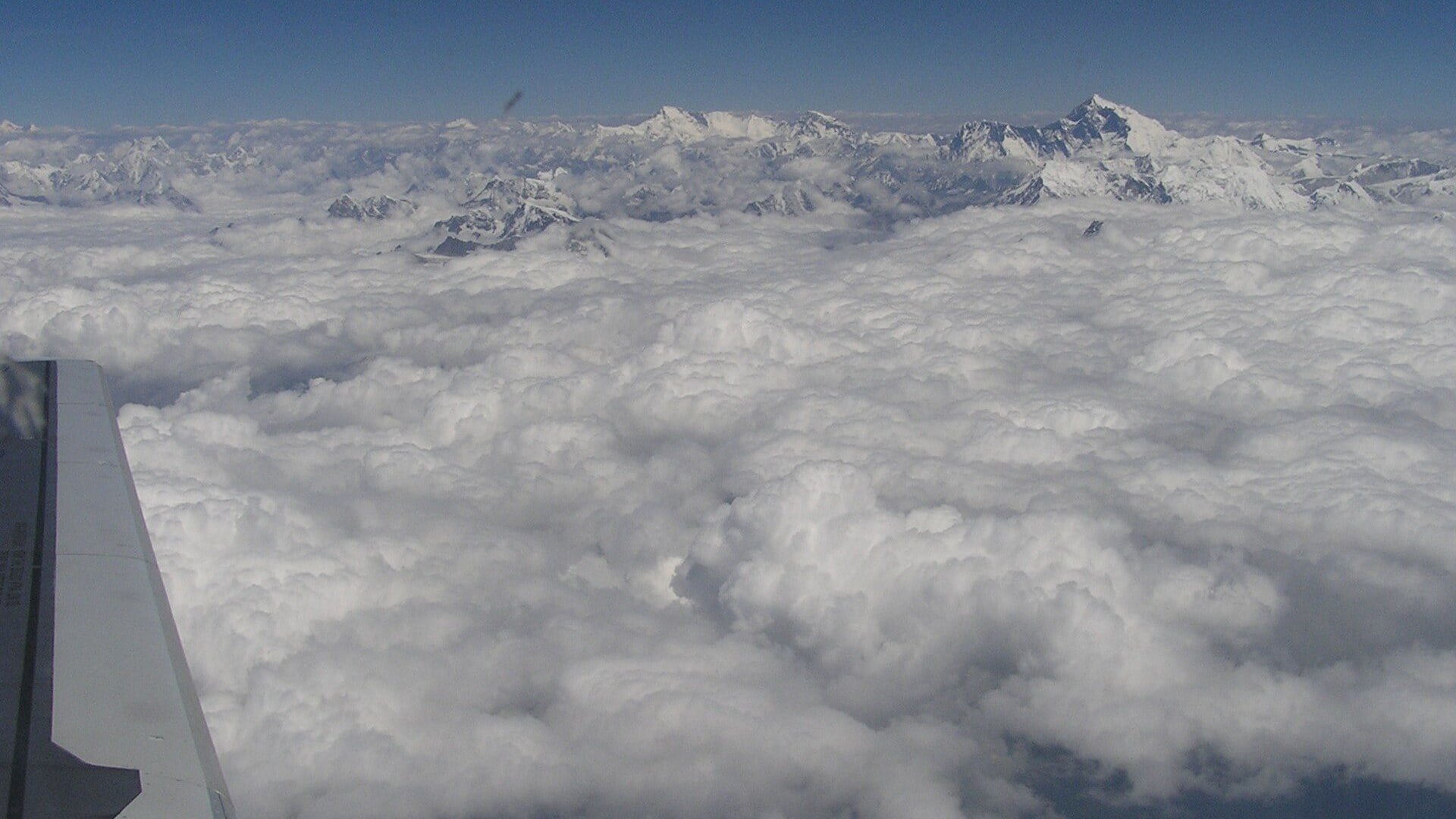 Himalaya Everest visto da un aereo di linea Tibet