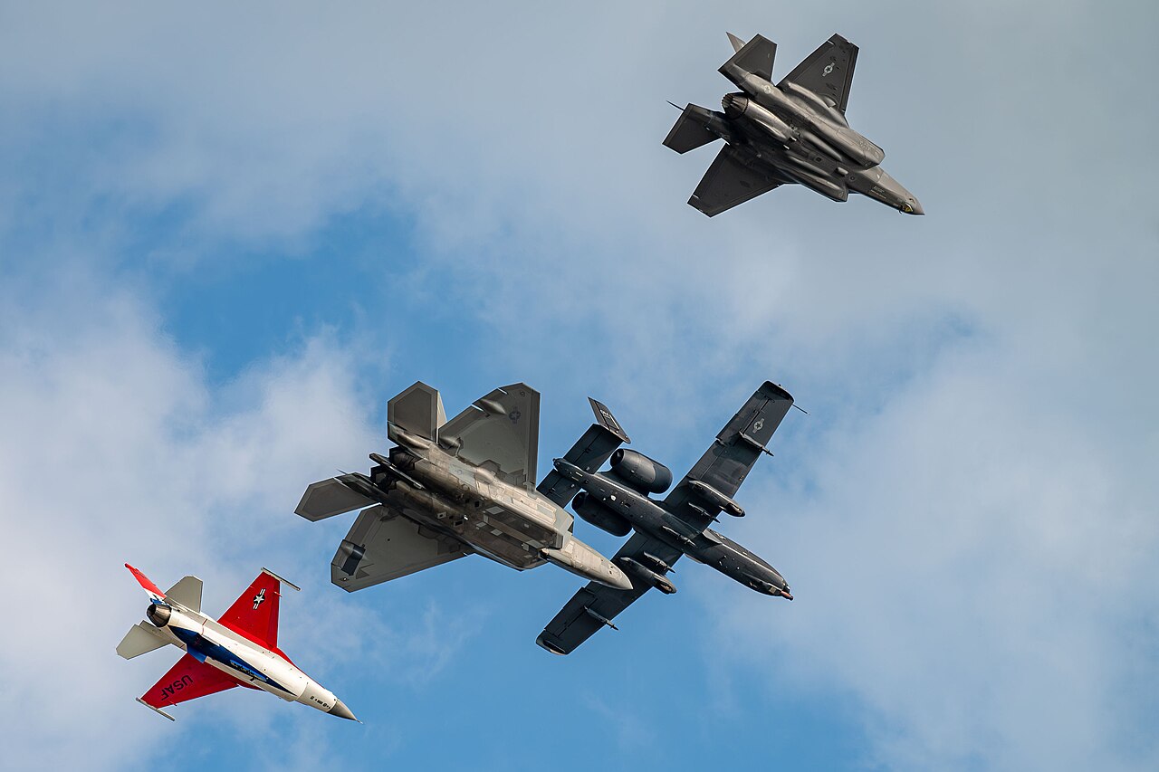 A U.S. Air Force formation over EAA AirVenture Oshkosh